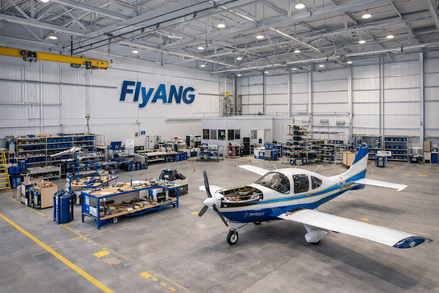 Hangar interior, concept photo