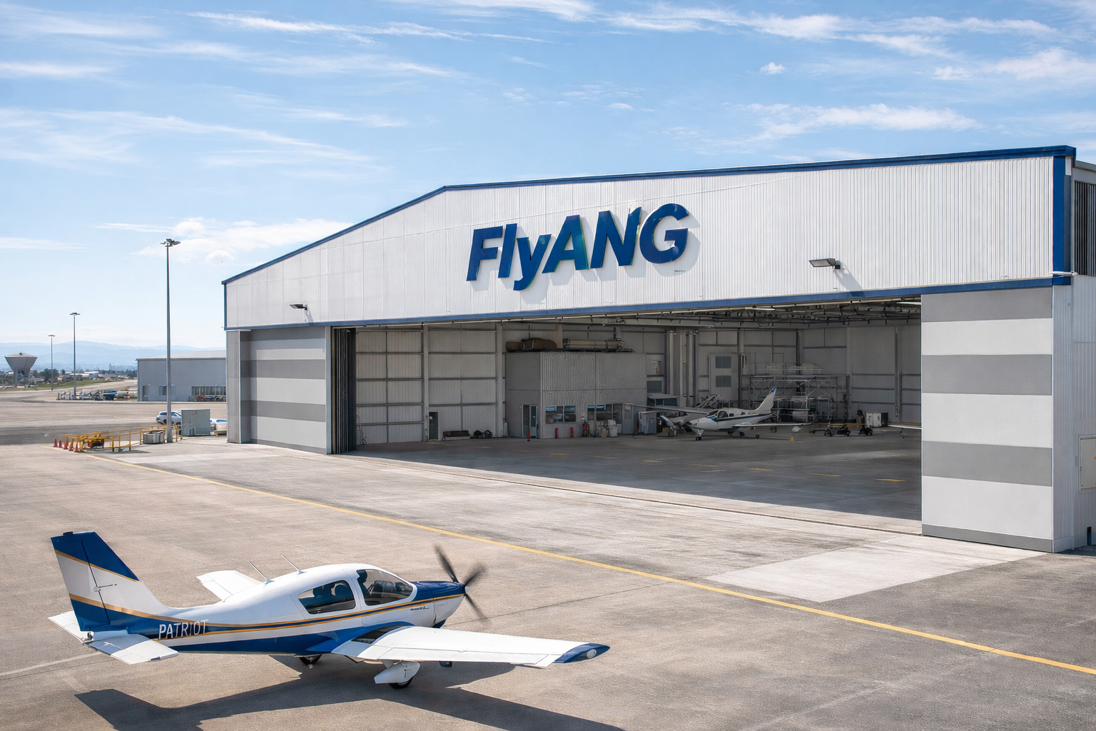 Hangar exterior, concept photo